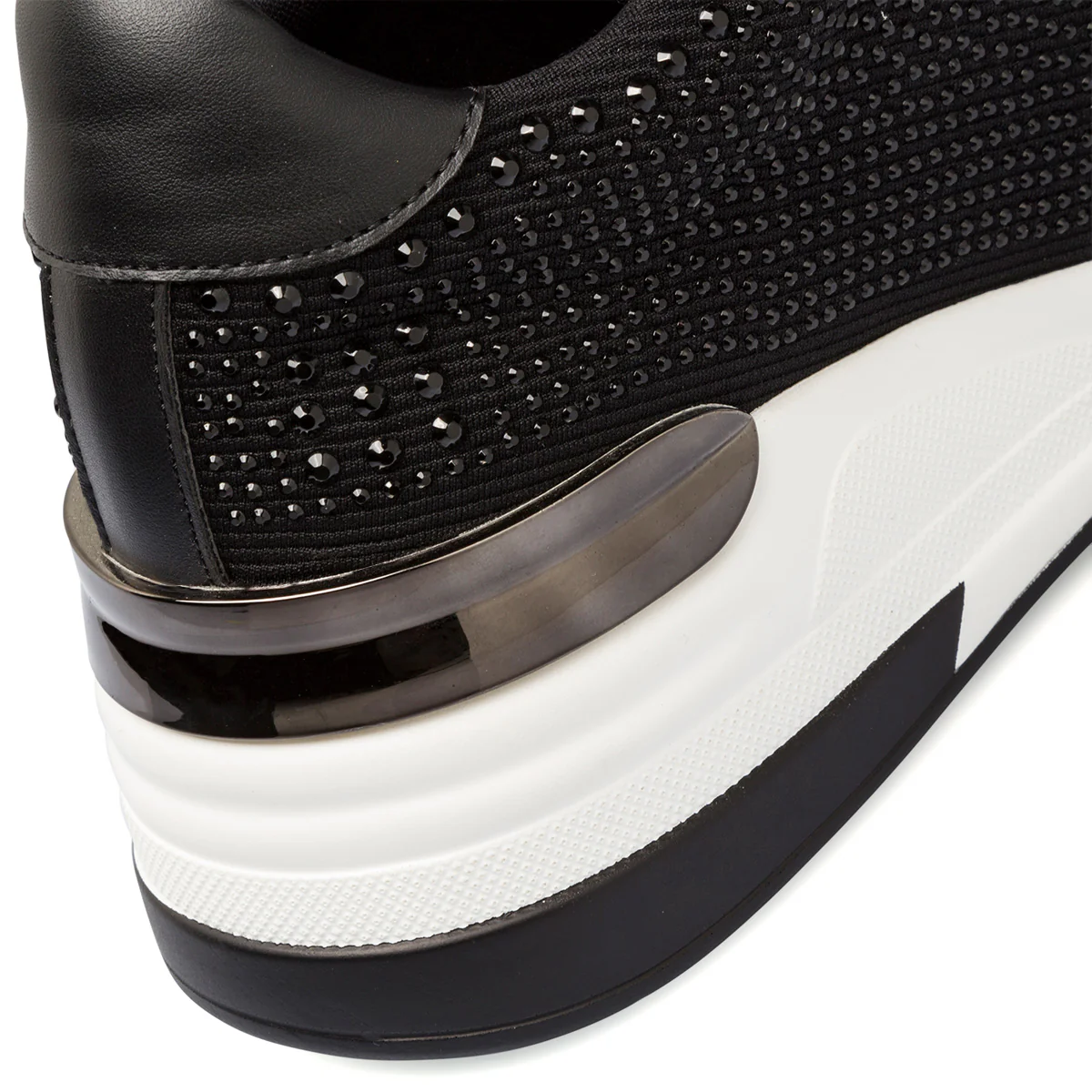 Sneakers nere da donna con suola a zeppa e strass Lora Ferres - Image 7