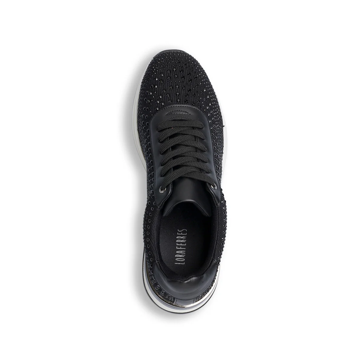Sneakers nere da donna con suola a zeppa e strass Lora Ferres - Image 8