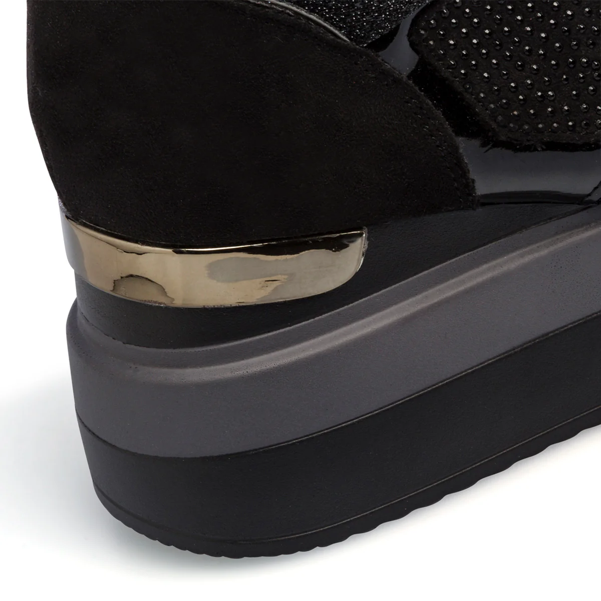 Sneakers nere da donna con suola interna 6 cm e strass Lora Ferres - Image 7