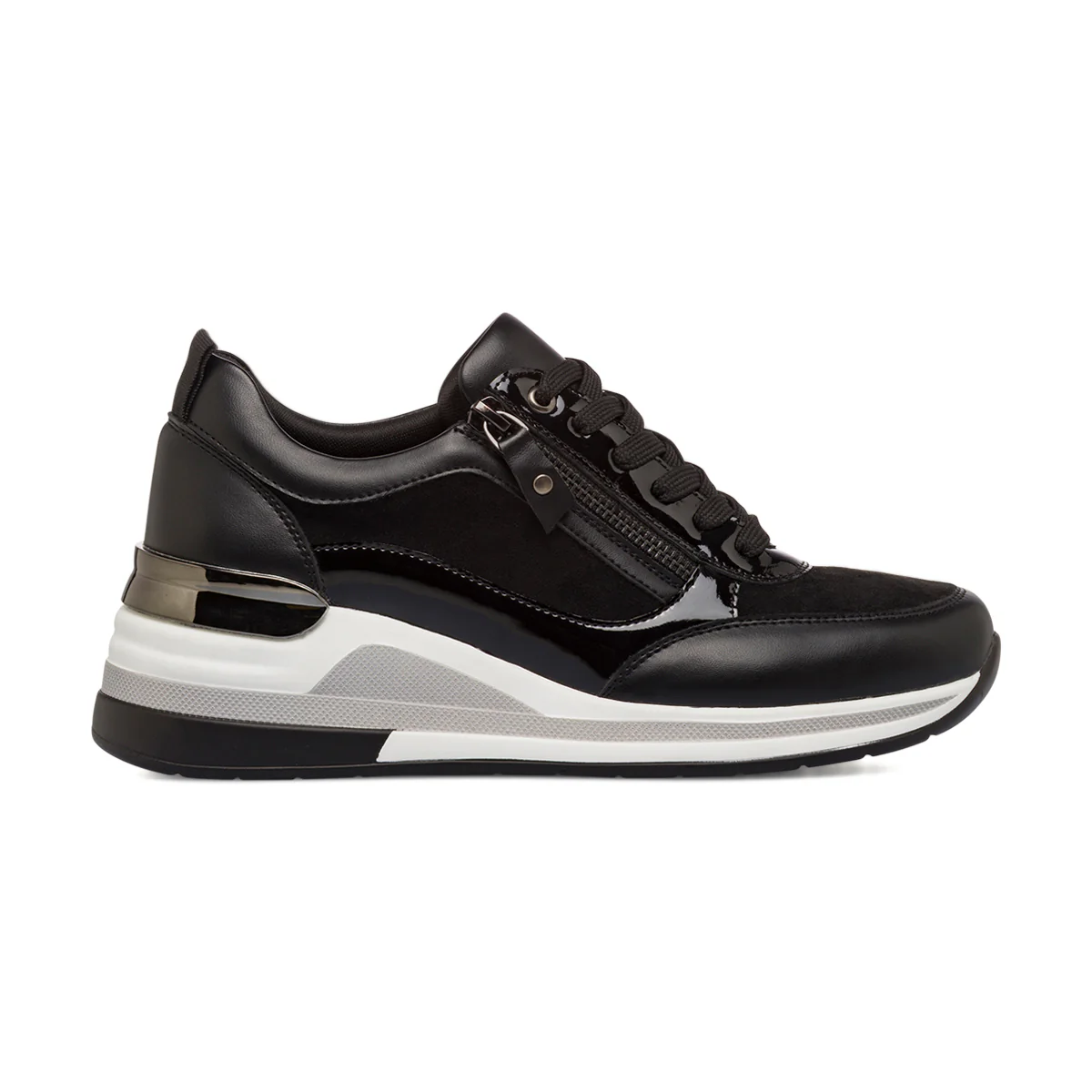Sneakers nere da Donna con zip e zeppa Lora Ferres - Image 2