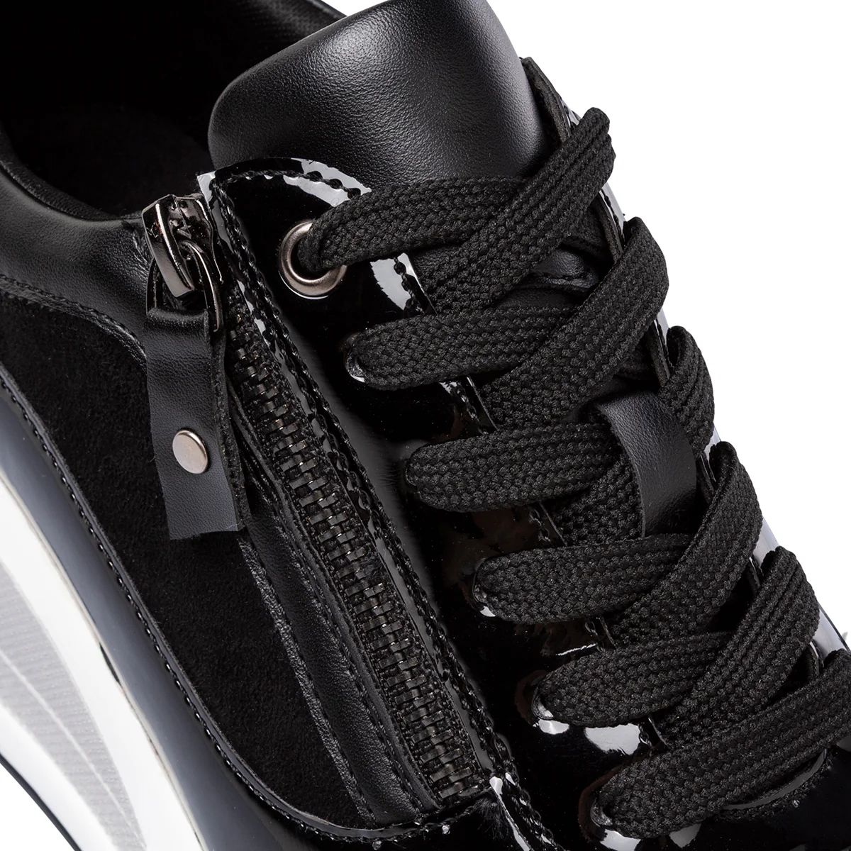 Sneakers nere da Donna con zip e zeppa Lora Ferres - Image 4