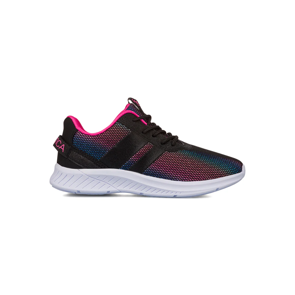 Sneakers nere da Ragazza con dettagli rosa e logo sul retro Nautica