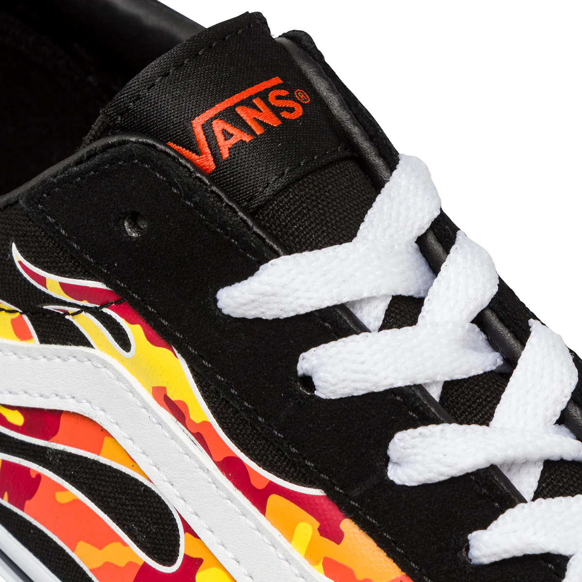 Sneakers nere da ragazzo con fiamme sul lato Vans YT Ward Flame - Image 6