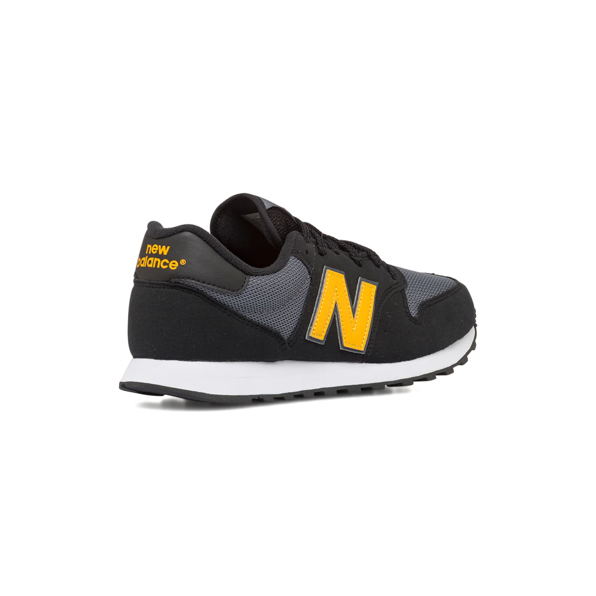 Sneakers nere da uomo con dettagli grigi e gialli New Balance 500 - Image 3