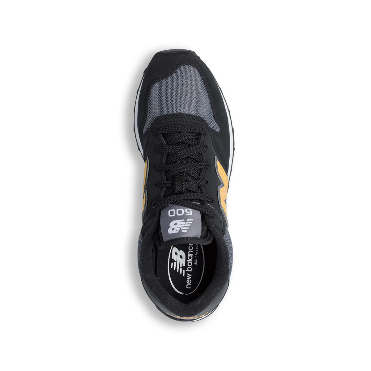 Sneakers nere da uomo con dettagli grigi e gialli New Balance 500 - Image 7