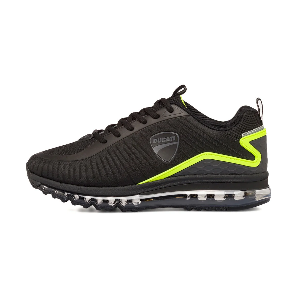 Sneakers nere da uomo con suola ad aria e dettagli giallo fluo Ducati Legacy Air 4 - Image 4