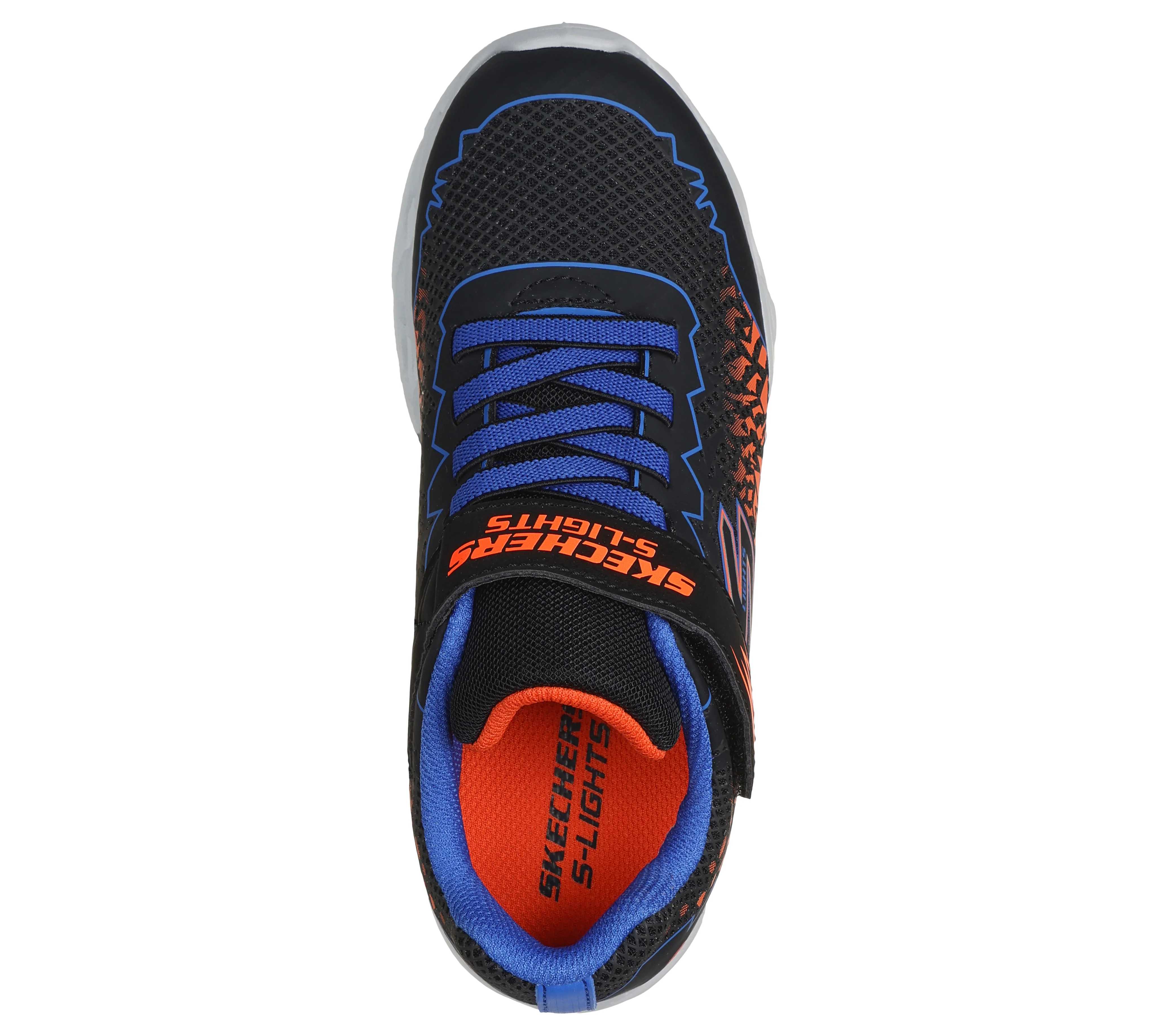 Sneakers nere e arancioni da bambino con luci nella suola Skechers S Lights: Vortex 2.0 - Zorento - Image 3