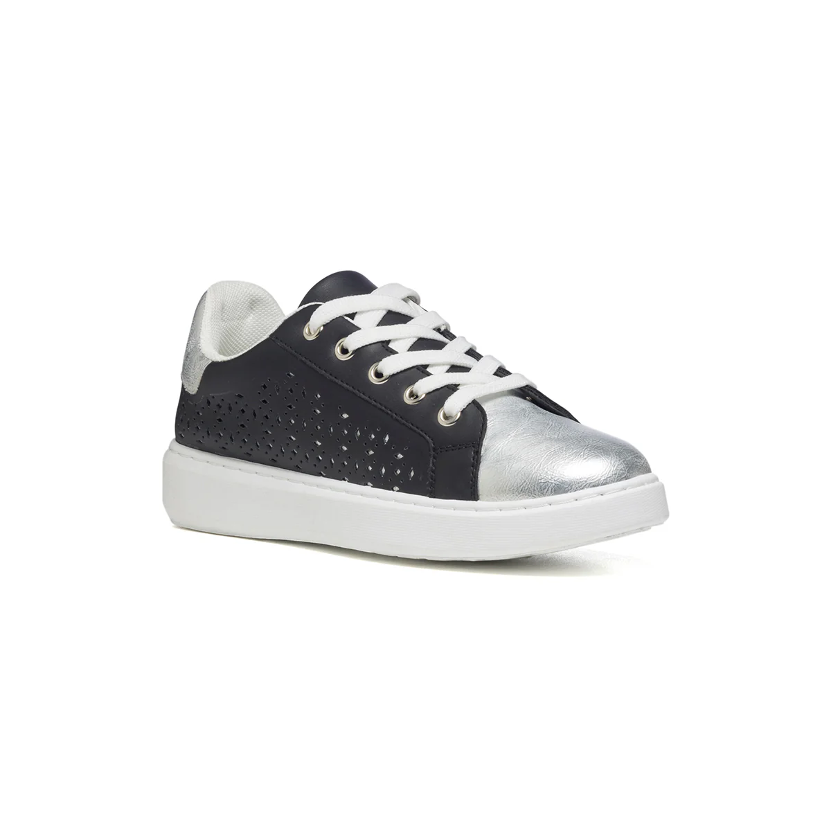 Sneakers nere e argento con dettagli traforati Lora Ferres - Image 2