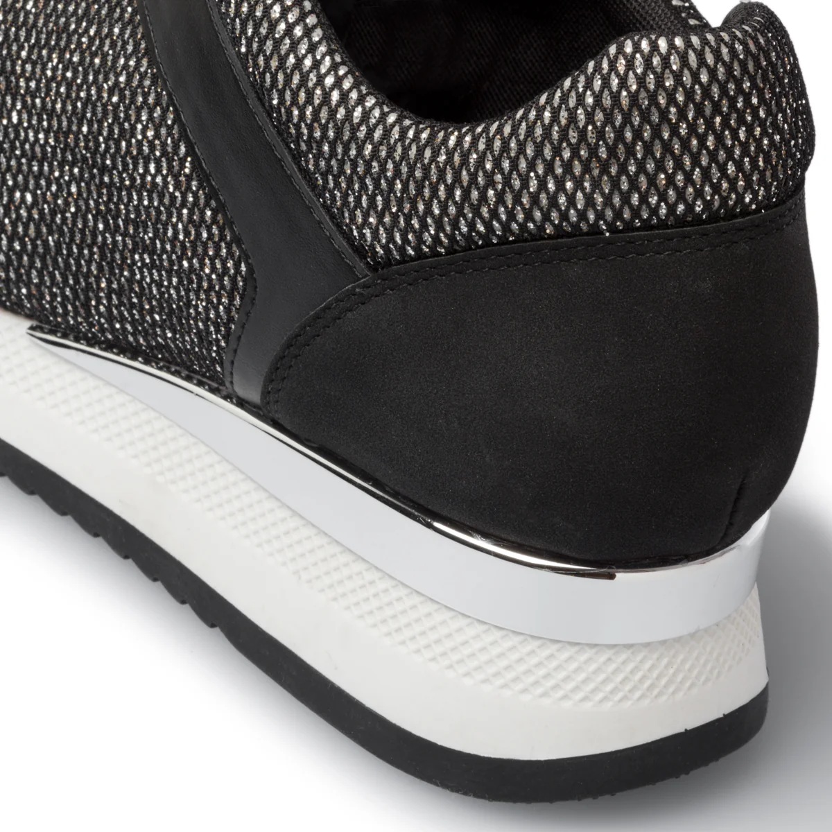 Sneakers nere e argento con dettaglio laminato sulla suola Swish Jeans - Image 7