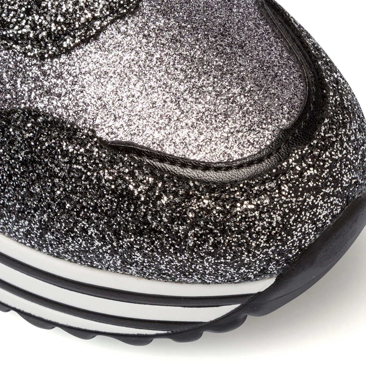 Sneakers nere e argento da donna con glitter e paillettes Lora Ferres - Image 6