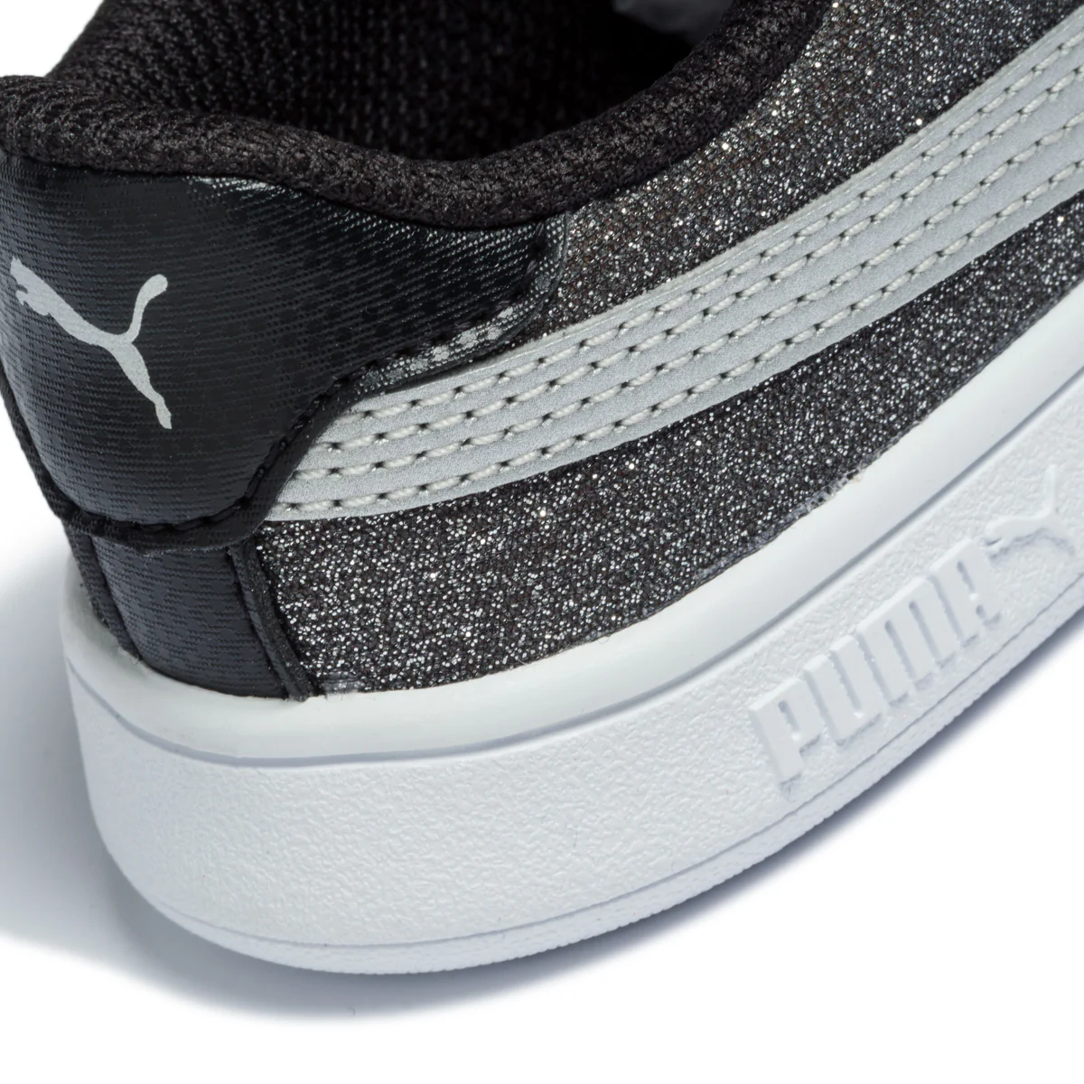 Sneakers nere e argento effetto glitterato Puma Smash V2 Glitz Glam V Inf - Image 7