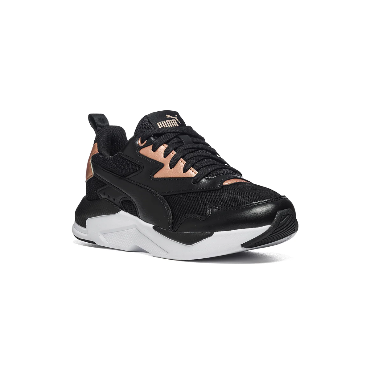 Sneakers nere e bronzo in tessuto mesh e similpelle con logo sul tallone Puma X-Ray Lite Wmn'S Metal - Image 2
