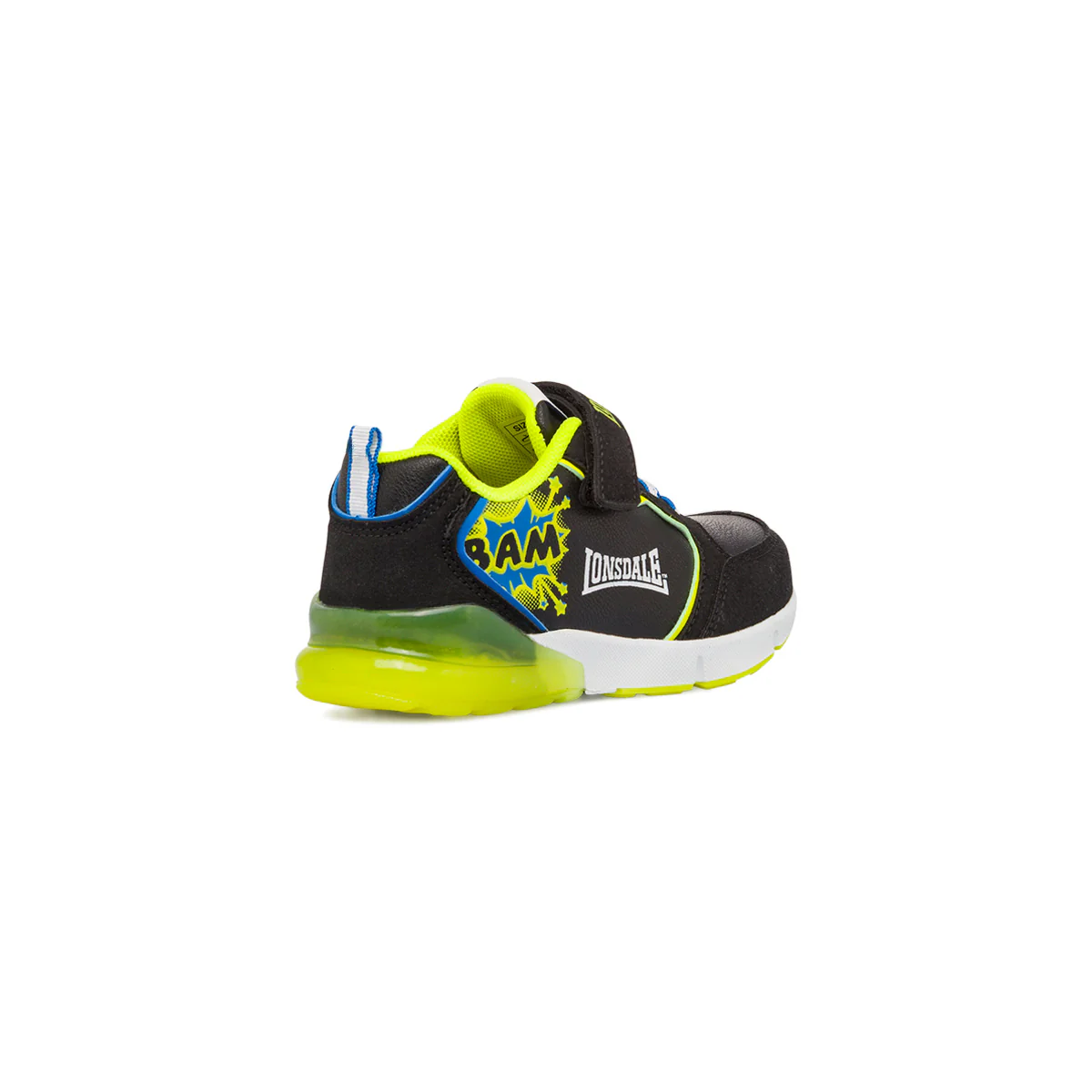 Sneakers nere e gialle da bambino con luci Lonsdale - Image 3
