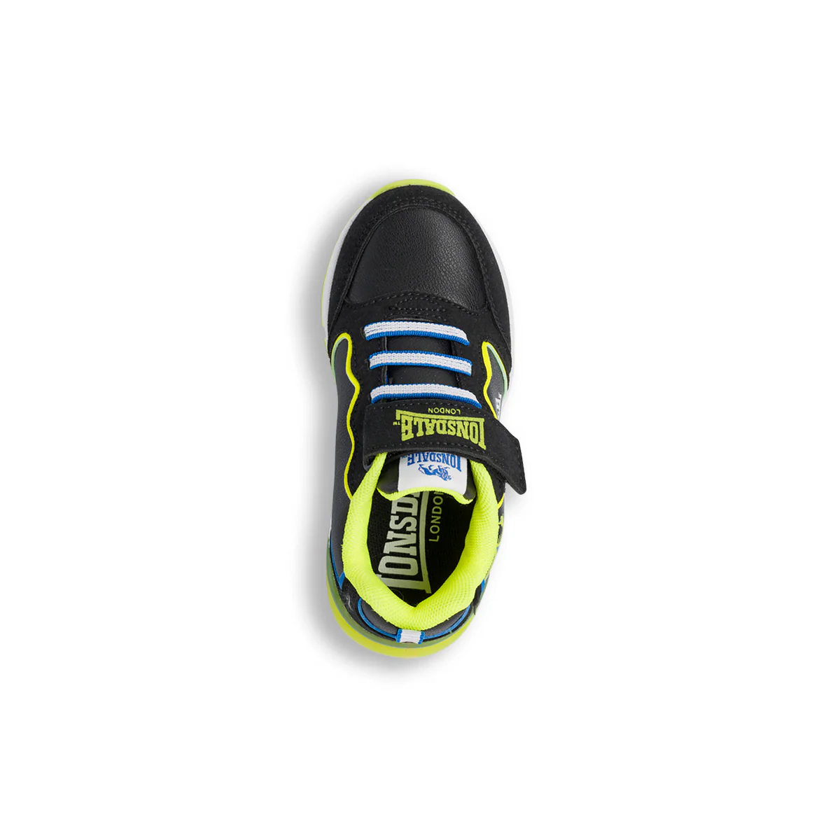 Sneakers nere e gialle da bambino con luci Lonsdale - Image 5