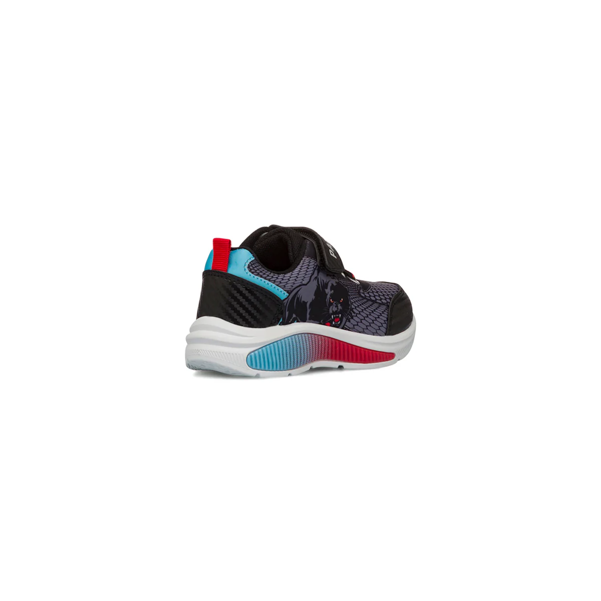 Sneakers nere e grigie da Bambino con stampa e luci Pantera - Image 4