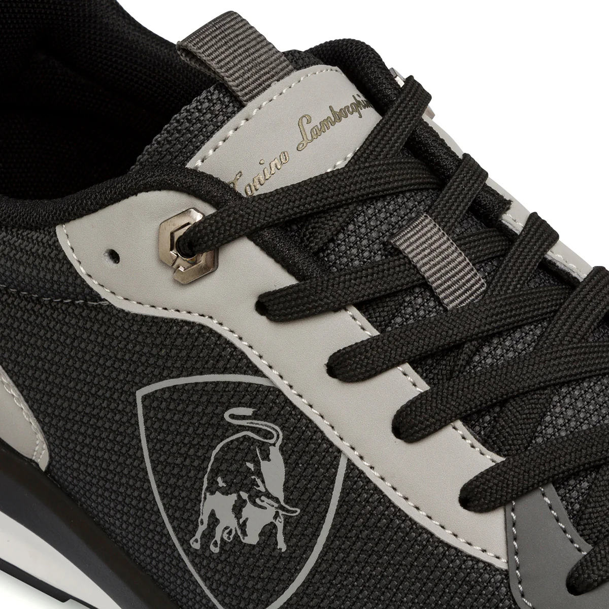 Sneakers casual nere e grigio scuro da Uomo con logo Tonino Lamborghini - Image 4