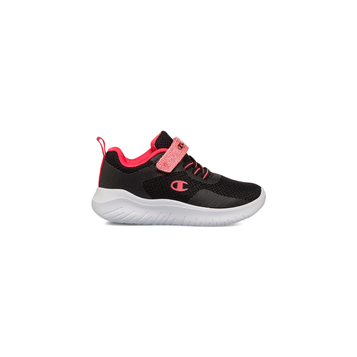 Sneakers nere e rosa da Bambina Softy Evolve con chiusura a strappo Champion