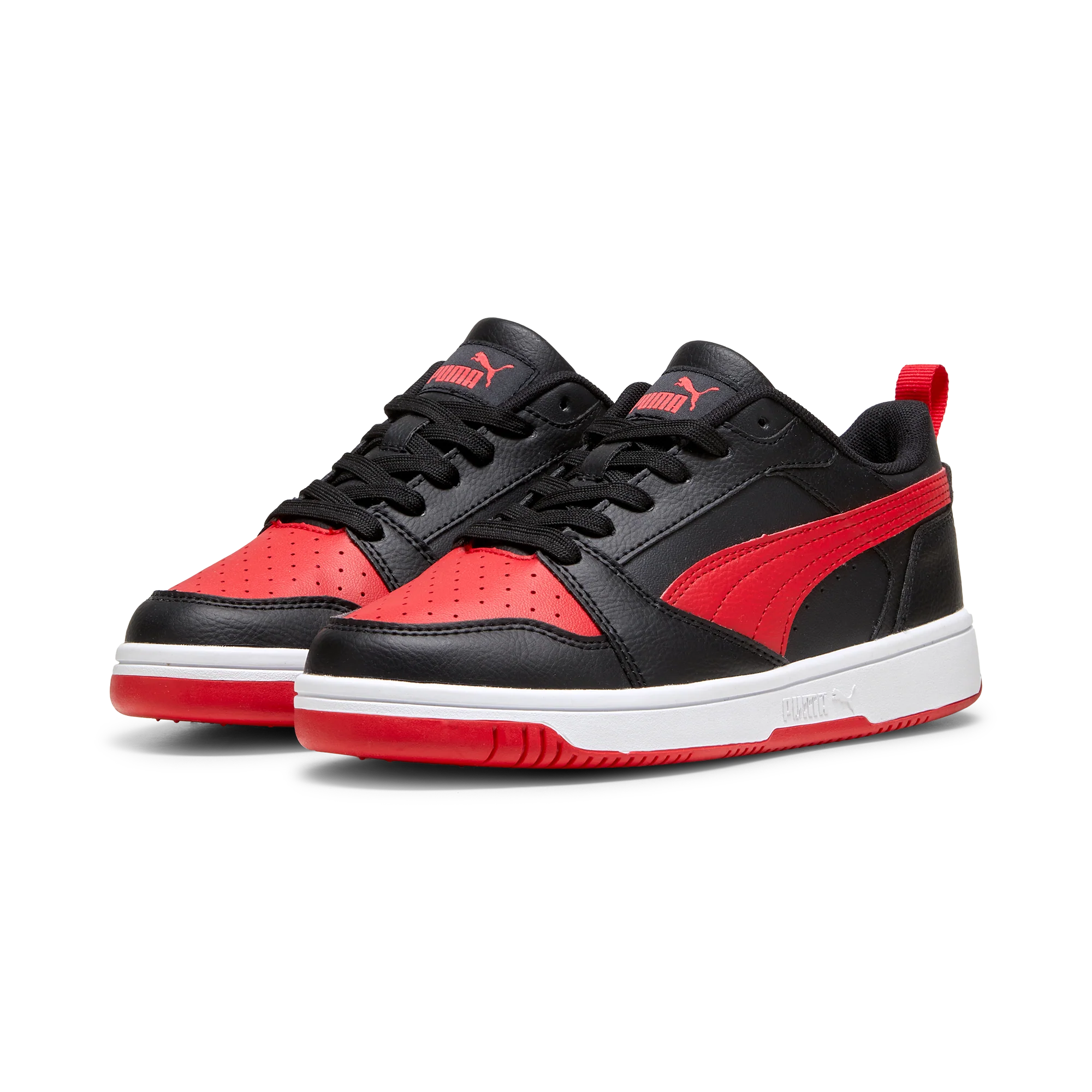 Sneakers nere e rosse da ragazzo Puma Rebound v6 Lo Jr