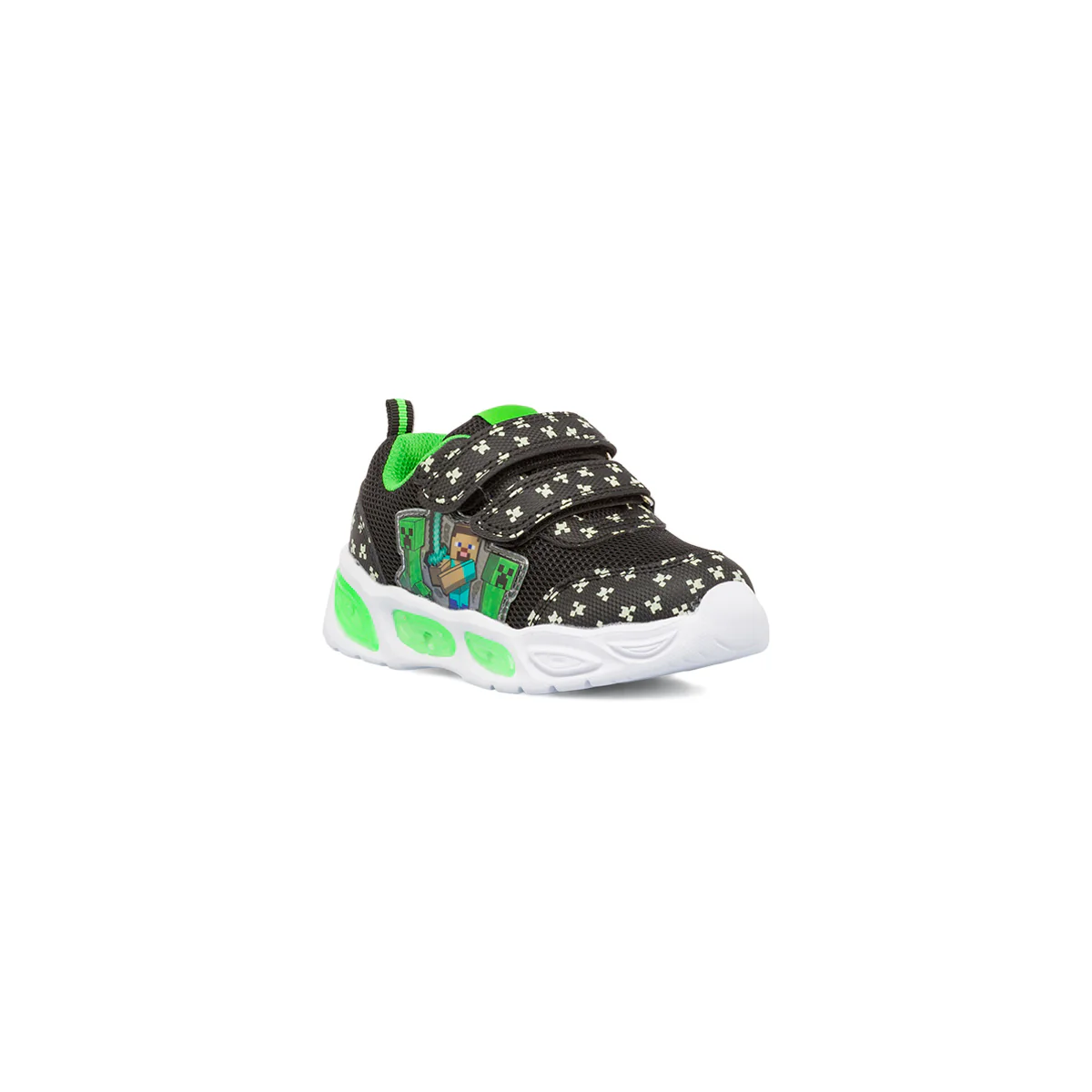 Sneakers nere e verdi da Bambino con Luci nella suola Minecraft - Image 2