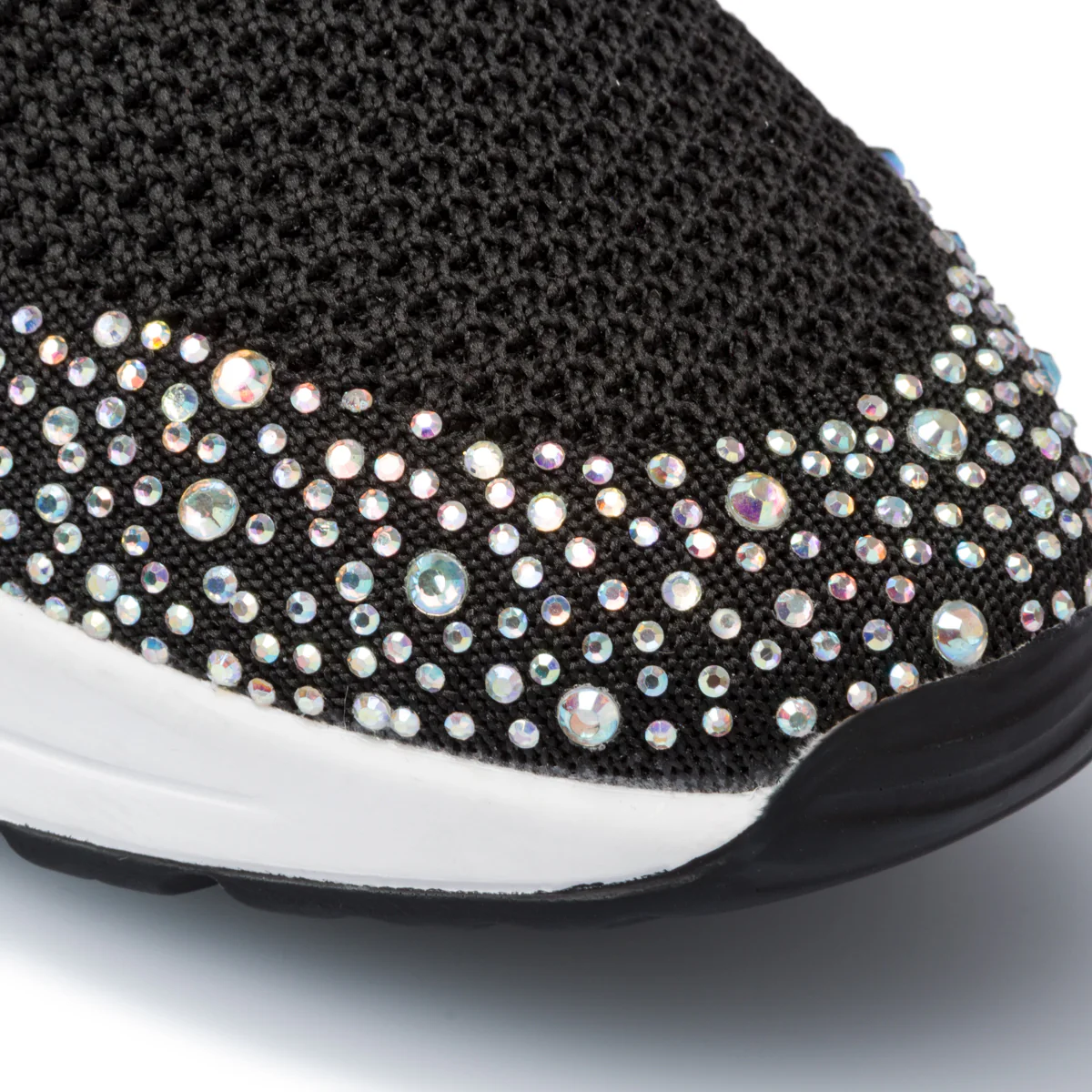 Sneakers nere in mesh con applicazione di strass 10 Baci - Image 5