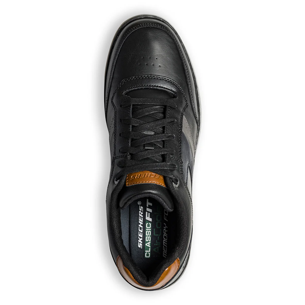 Sneakers nere in pelle con logo laterale Skechers - Image 8