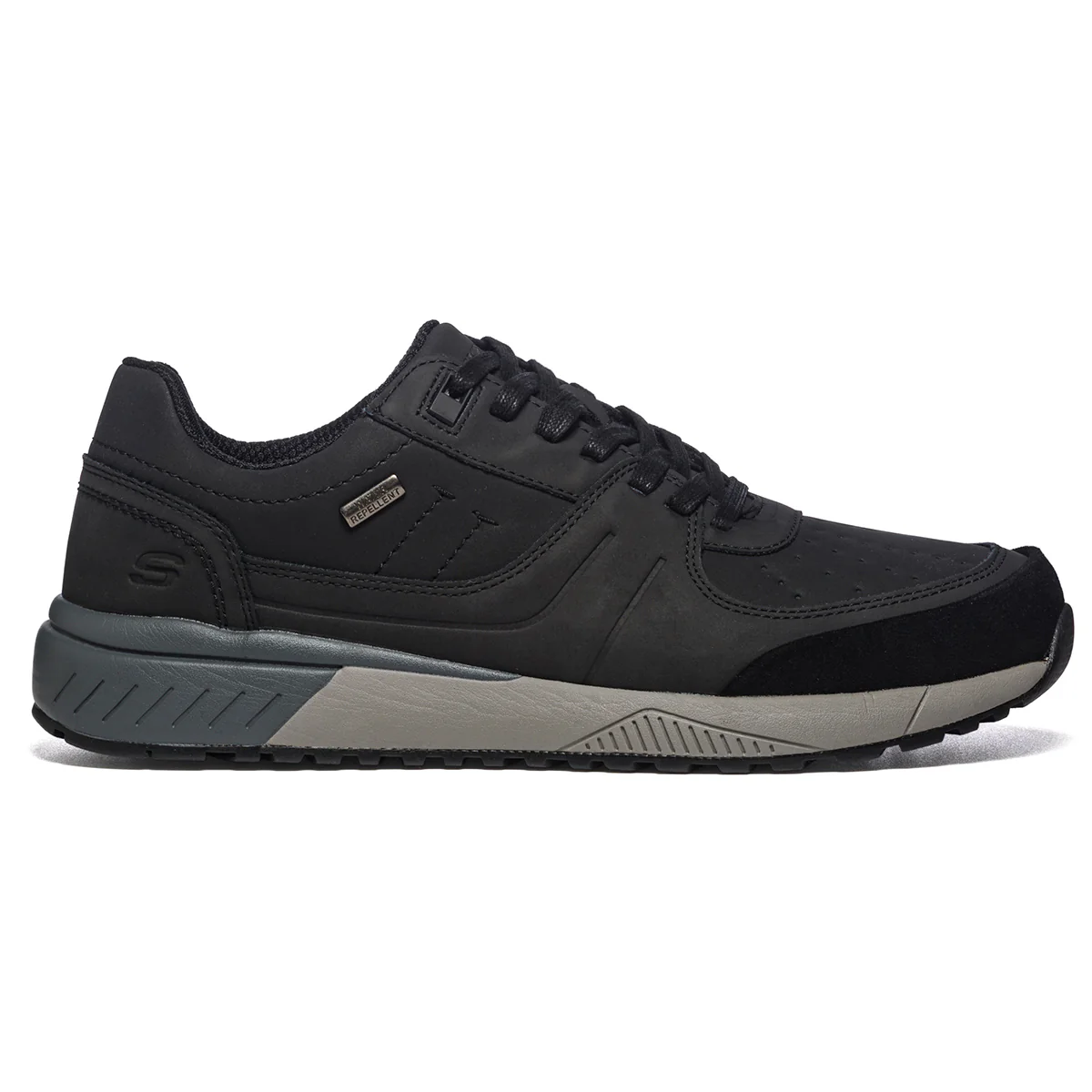 Sneakers nere in pelle con suola bicolore Skechers