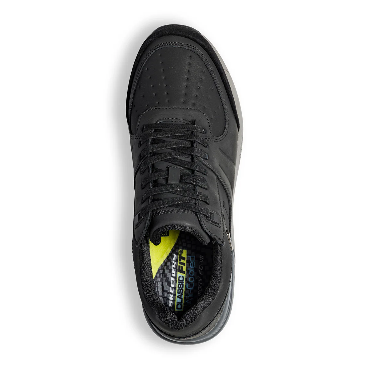 Sneakers nere in pelle con suola bicolore Skechers - Image 8
