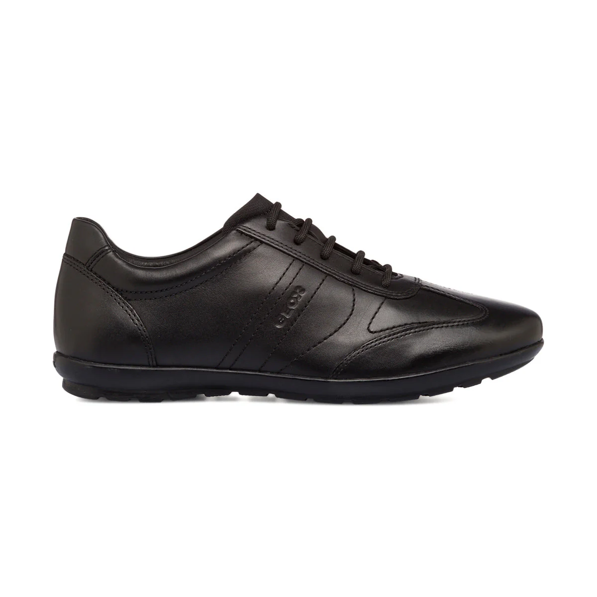 Sneakers nere in pelle da uomo con logo laterale Geox Symbol