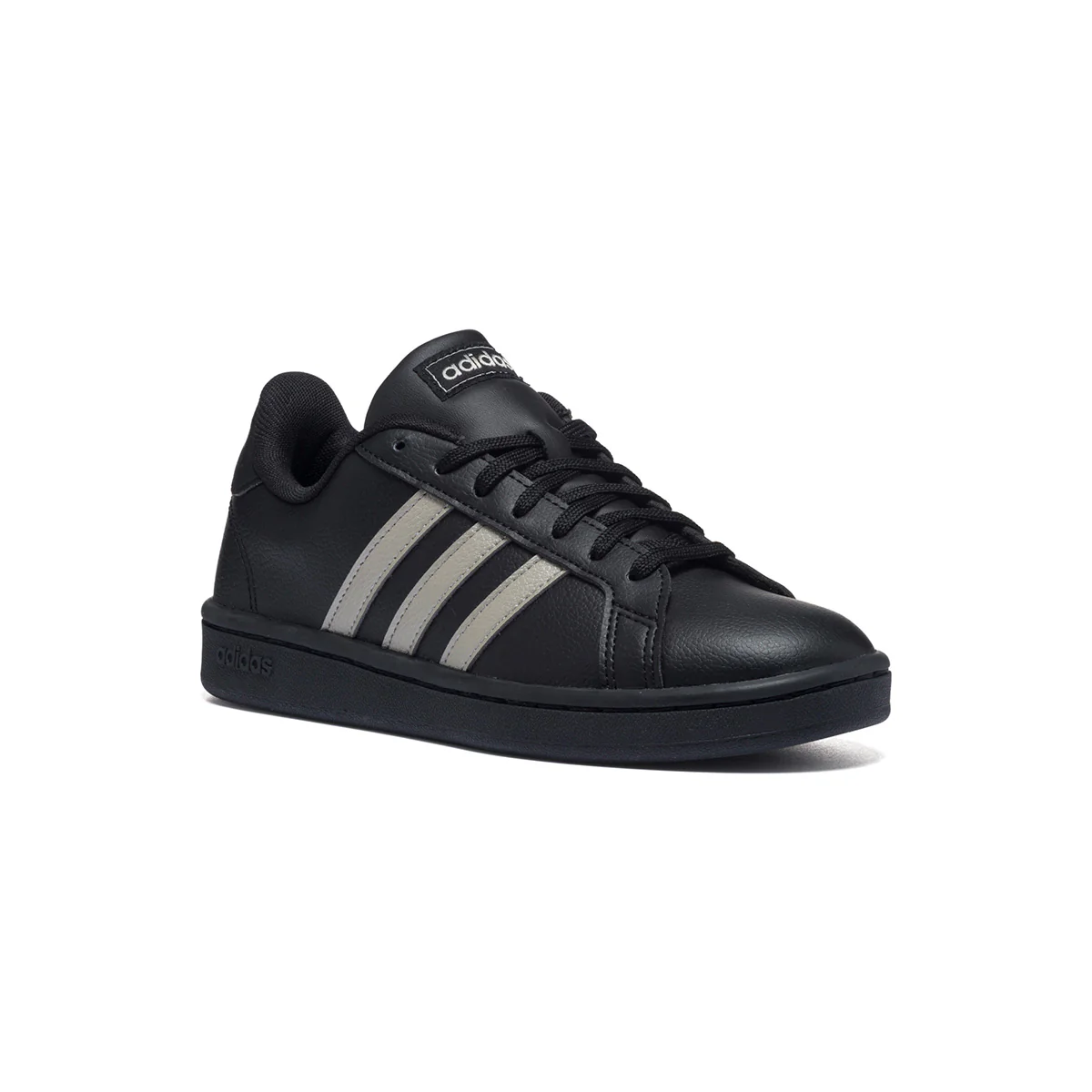 Sneakers nere in pelle e similpelle con strisce a contrasto adidas Grand Court - Image 2