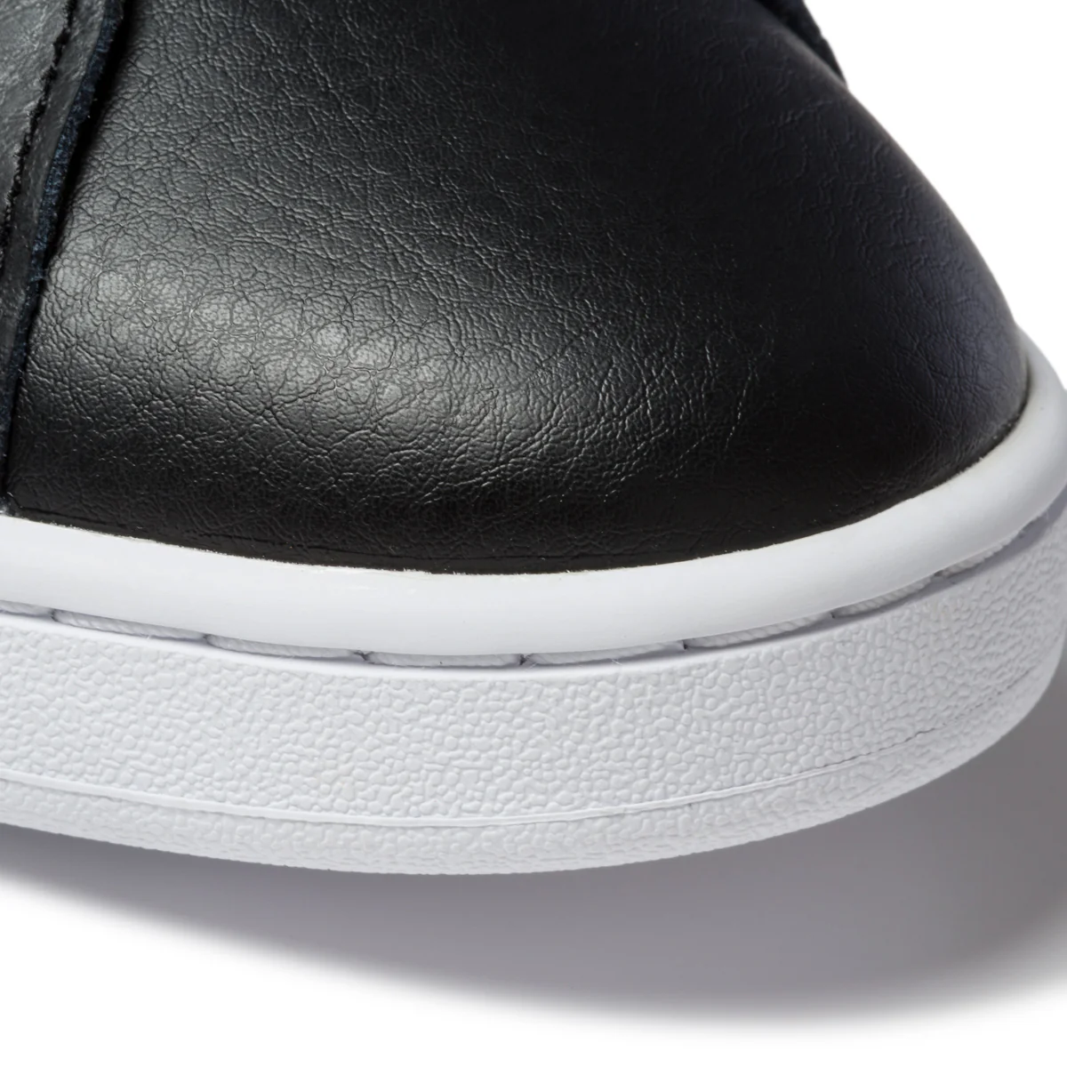 Sneakers nere in pelle e similpelle con strisce traforate adidas Advantage - Image 5