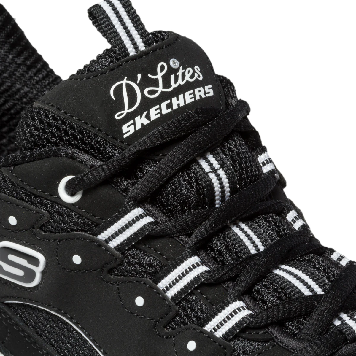 Sneakers nere in similpelle e tessuto con sottopiede Memory Foam Skechers D'Lites - Image 6