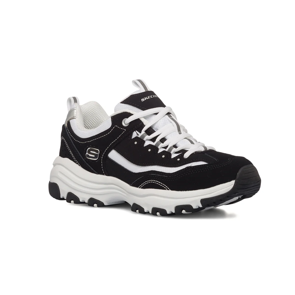 Sneakers nere in similpelle e tessuto con sottopiede Memory Foam Skechers I-Conik - Image 2