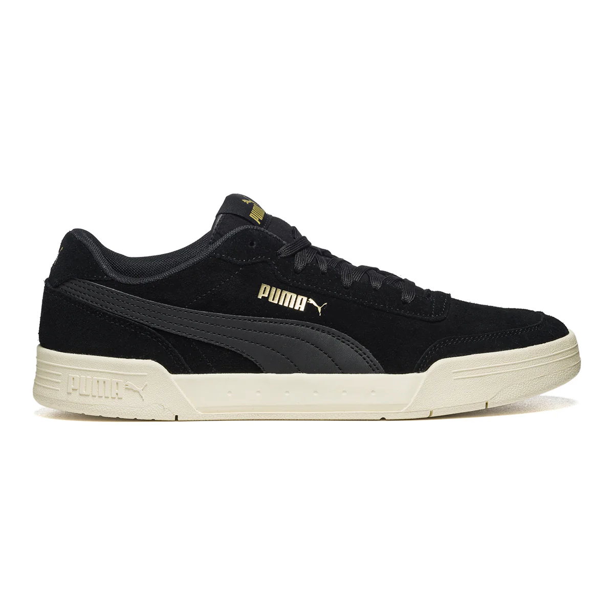 Sneakers nere in similpelle scamosciata con dettagli oro Puma Caracal SD