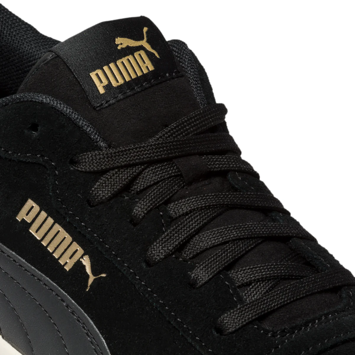 Sneakers nere in similpelle scamosciata con dettagli oro Puma Caracal SD - Image 6