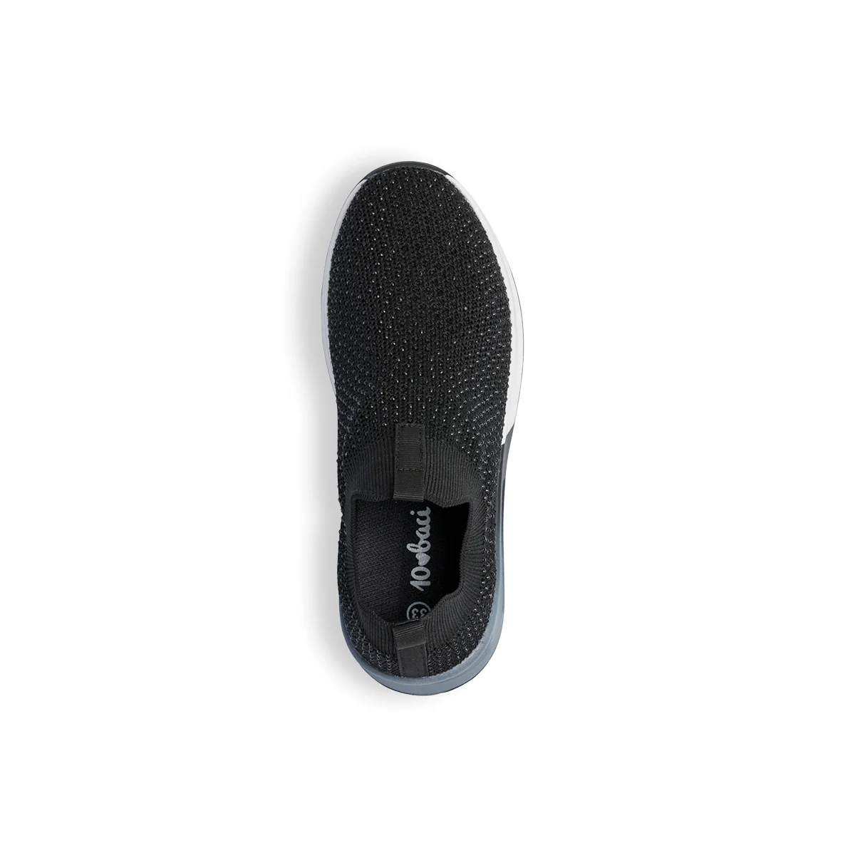 Sneakers nere in tessuto con strass 10 Baci - Image 5