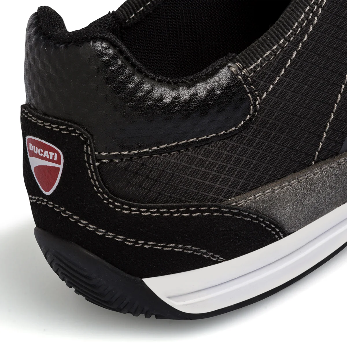 Sneakers nere in tessuto da uomo con logo laterale Ducati - Image 8