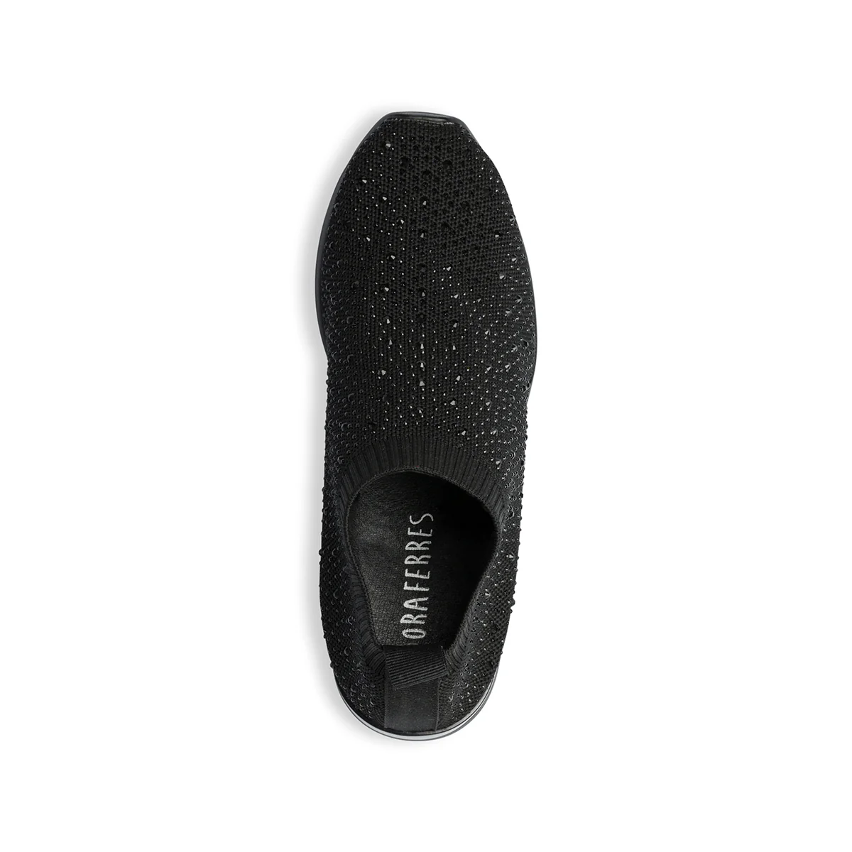 Sneakers nere in tessuto mesh con piccole borchie Lora Ferres - Image 8