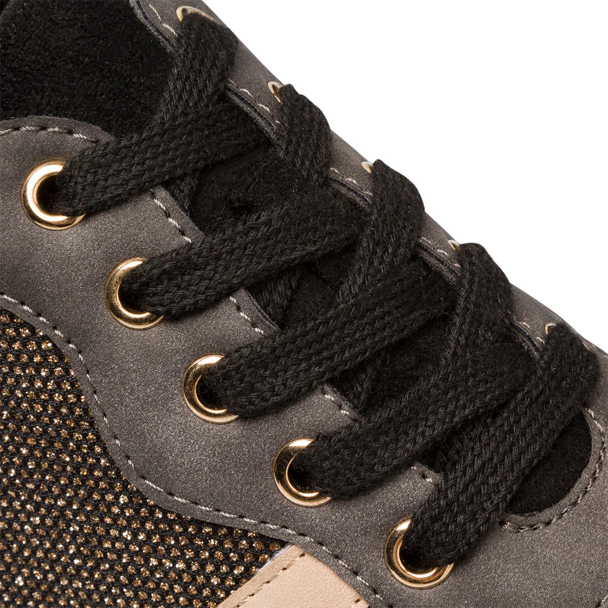 Sneakers nere, oro e rosa e da donna con strass e maxi-suola Lora Ferres - Image 8