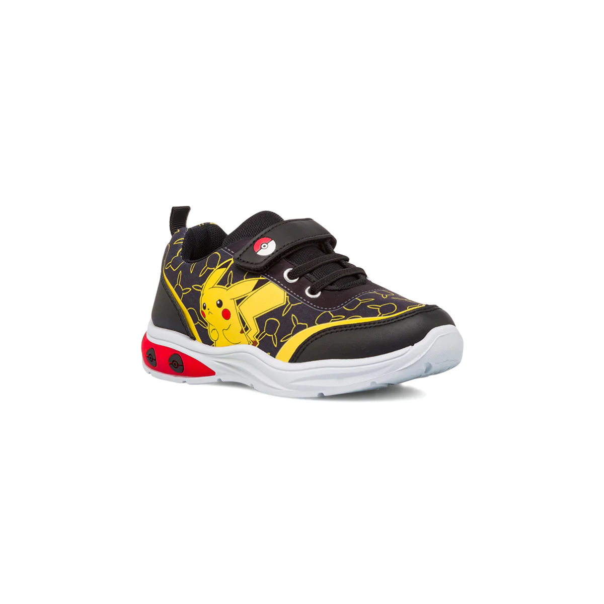 Sneakers nere primi passi bambino con dettagli gialli, stampa Pokémon e luci - Image 2