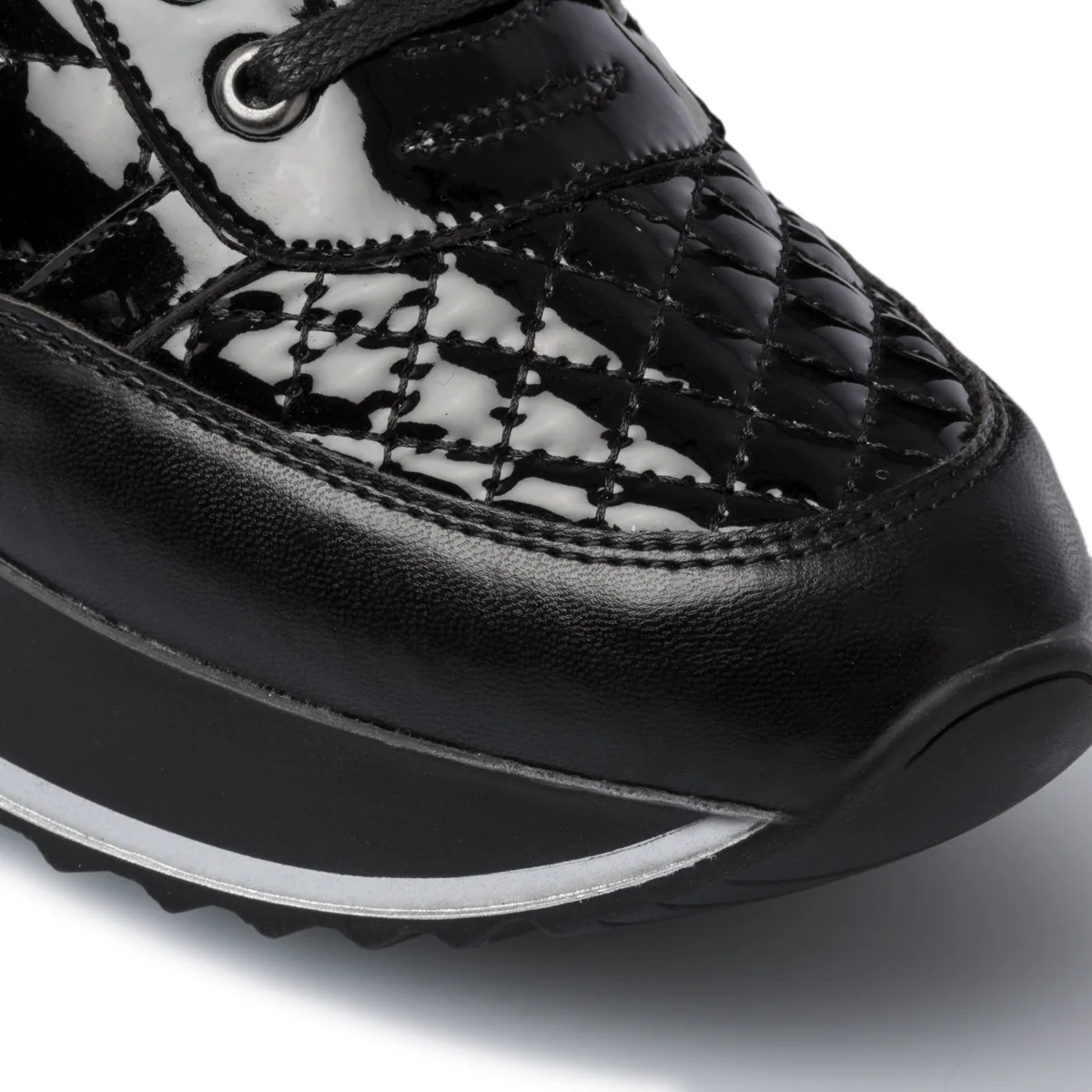 Sneakers nere trapuntate effetto vernice Swish Jeans - Image 5