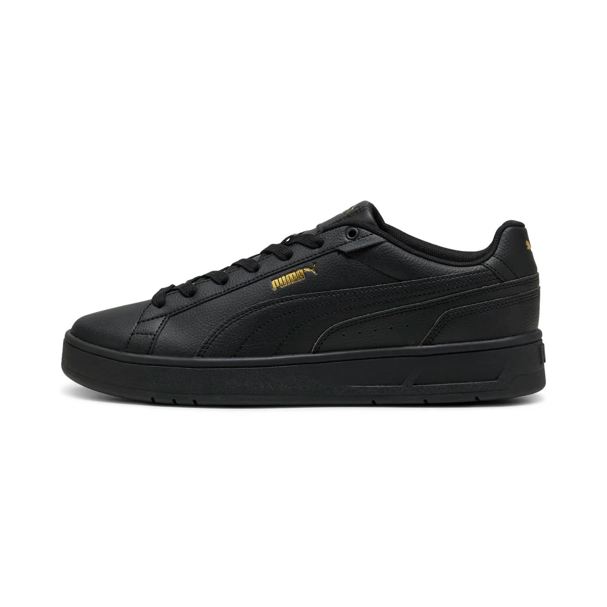 Sneakers Nere Uomo con loghi oro e suola in gomma Puma Court Classico - Image 2