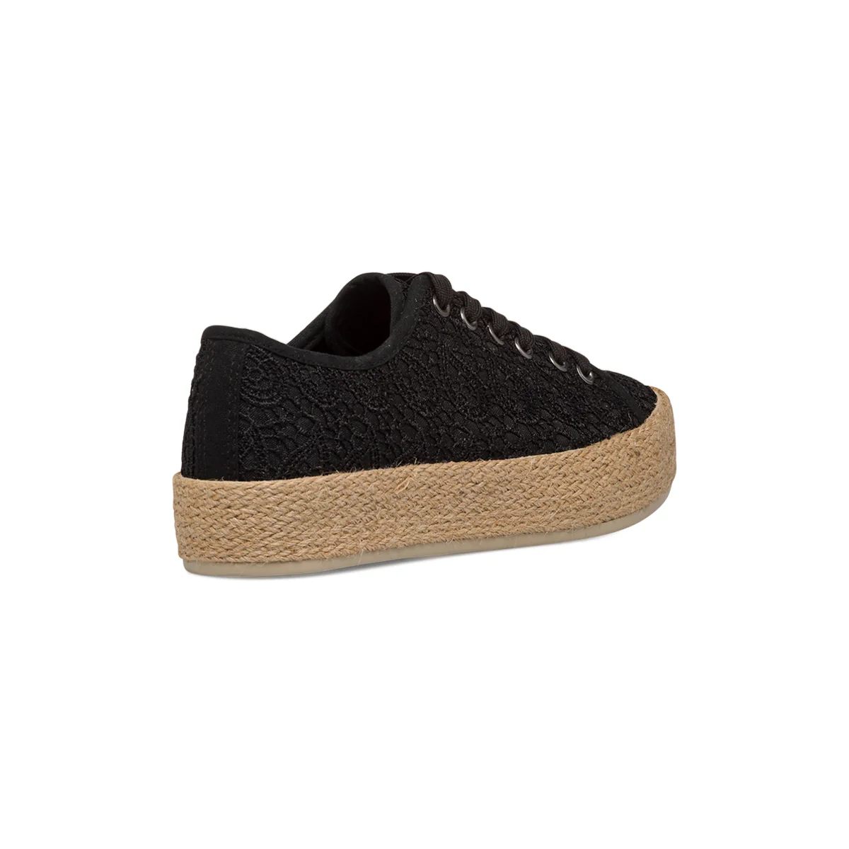 Sneakers nero da donna con suola in corda Lora Ferres - Image 3