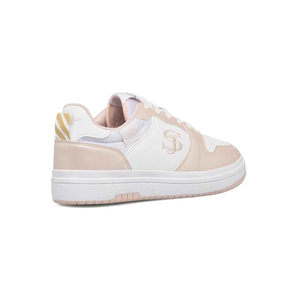 Sneakers nude e bianche da donna con dettagli traforati Swish Jeans - Image 3