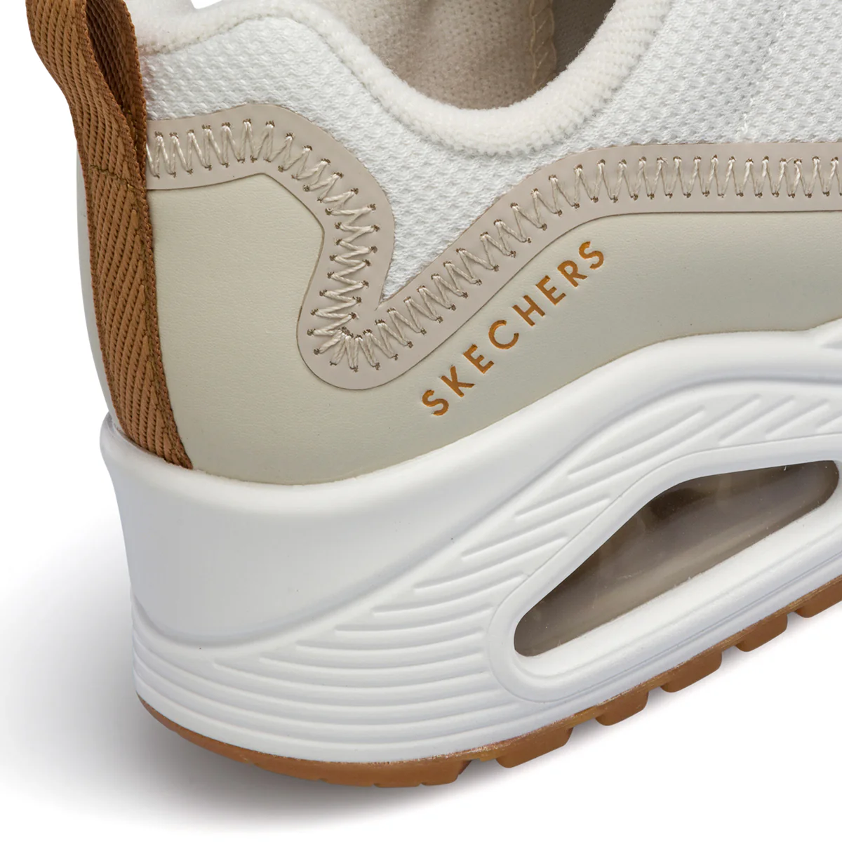 Sneakers off-white da donna con suola ad aria Skechers Uno - Image 7
