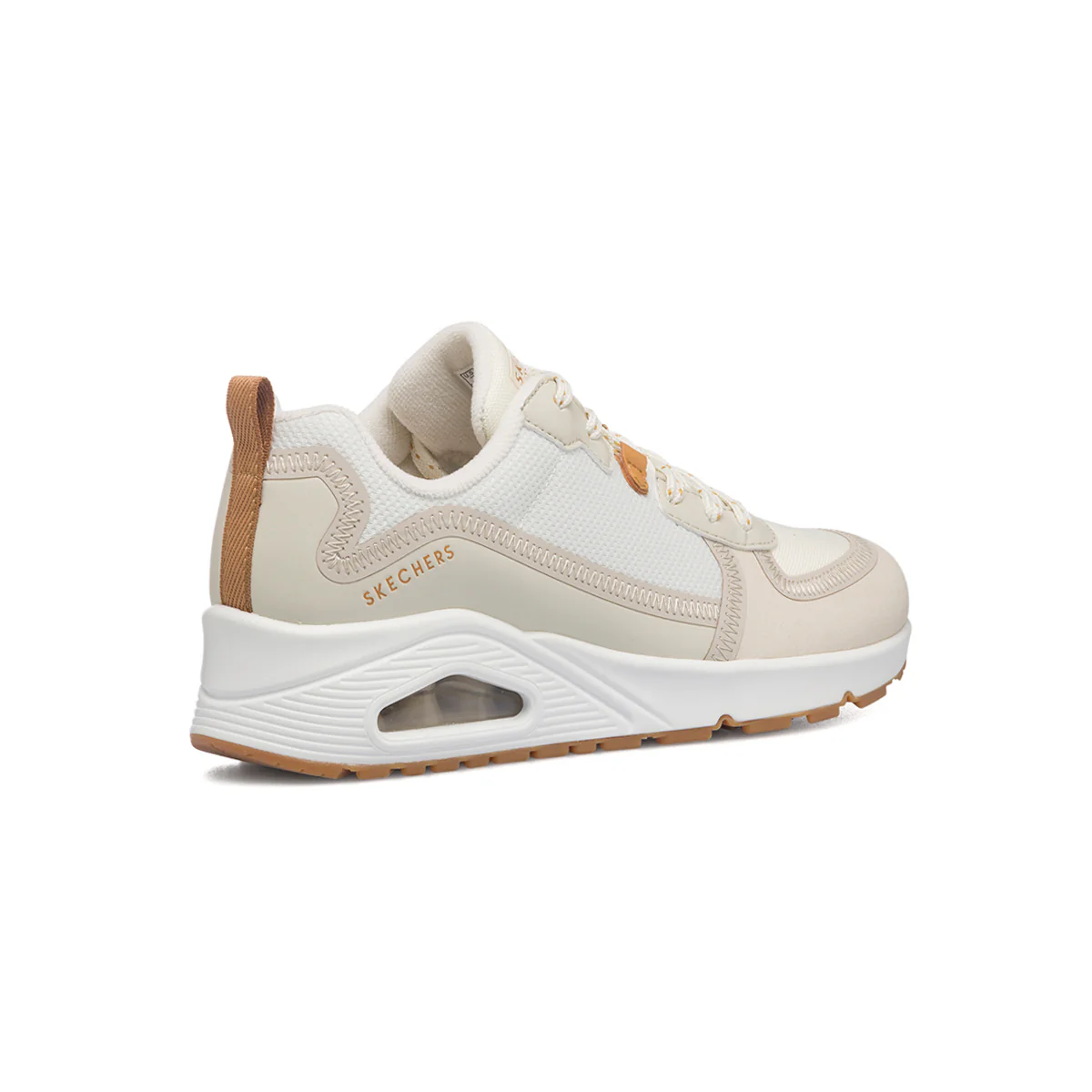Sneakers off-white da donna con suola ad aria Skechers Uno - Image 3