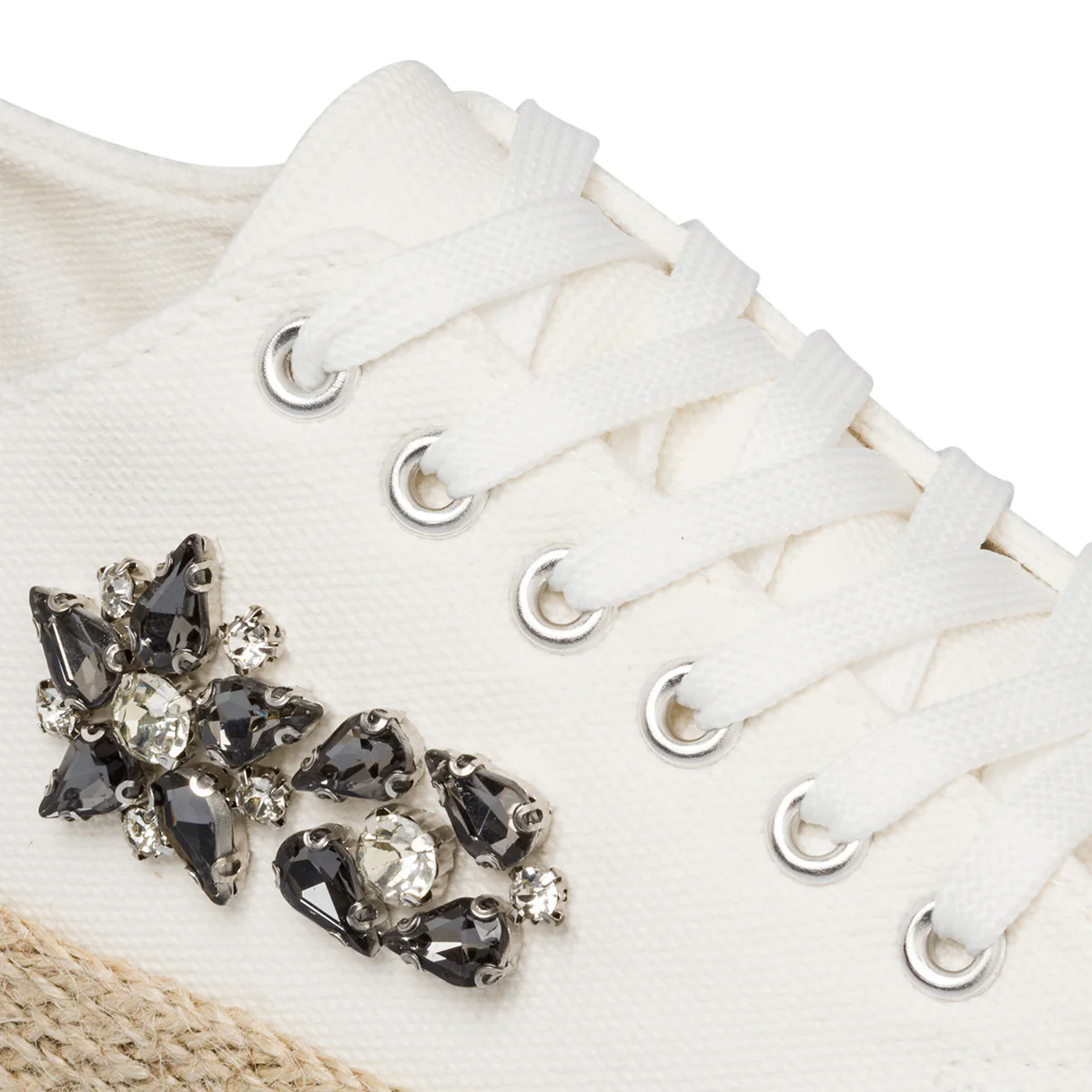 Sneakers off-white da donna in canvas con suola in corda Lora Ferres - Image 6