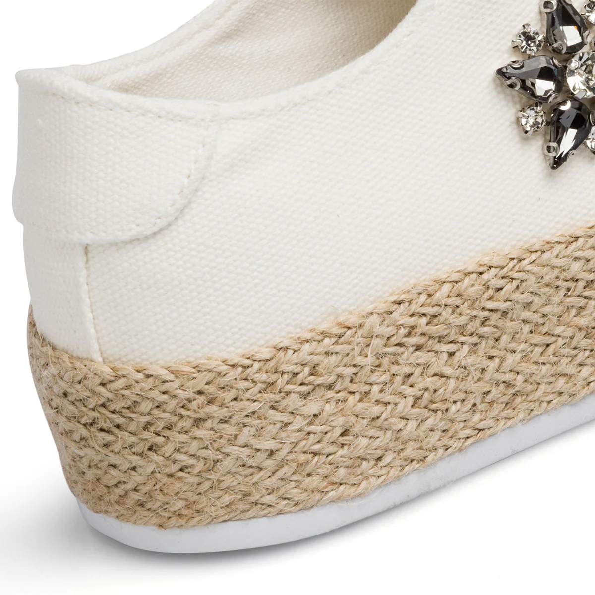 Sneakers off-white da donna in canvas con suola in corda Lora Ferres - Image 7