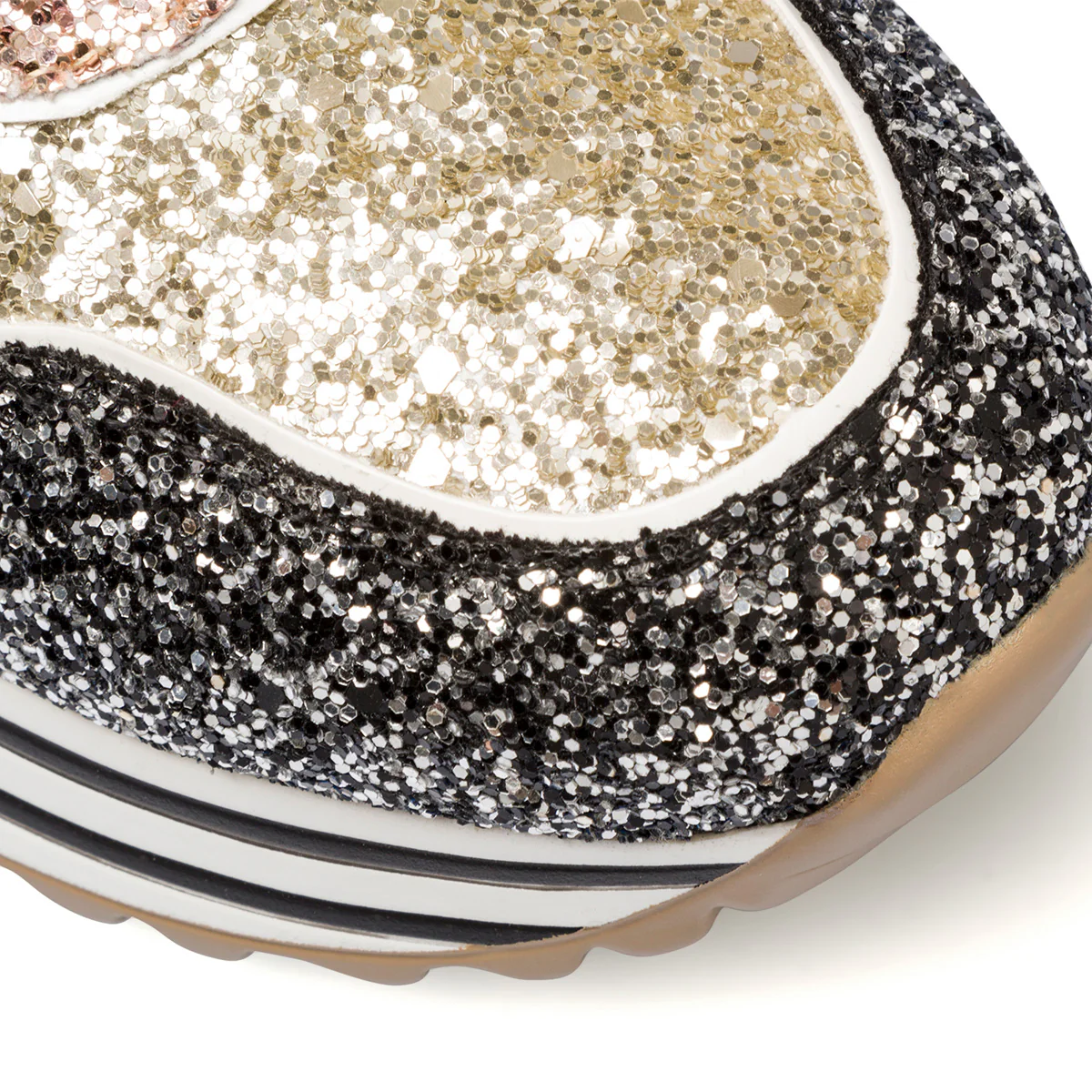 Sneakers oro, argento e rosa da donna con paillettes Lora Ferres - Image 6