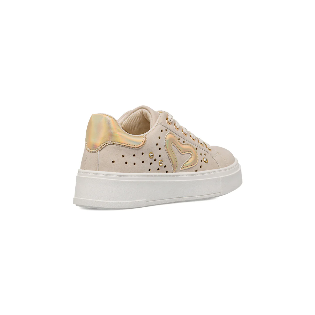Sneakers oro da Bambina con dettagli glitter Dieci Baci - Image 3