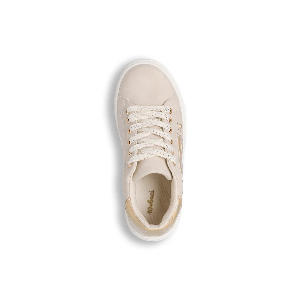 Sneakers oro da Bambina con dettagli glitter Dieci Baci - Image 4